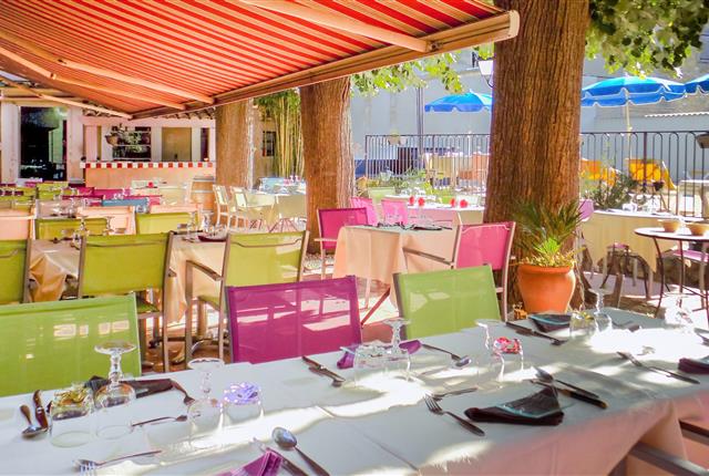 Terrace of the Restaurant Les Tilleuls 